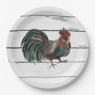 Rooster Painting Barnyard Party Paper Napkin Plates
