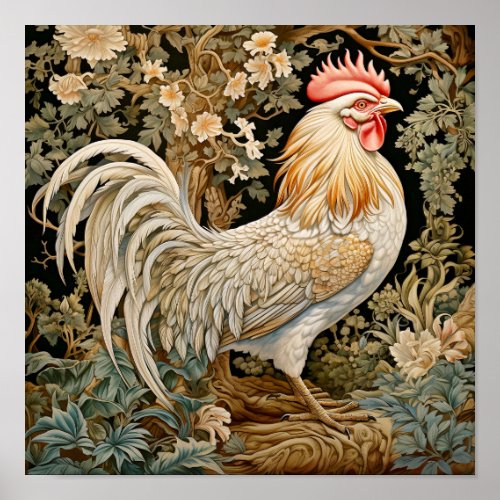 Rooster Painting  Poster