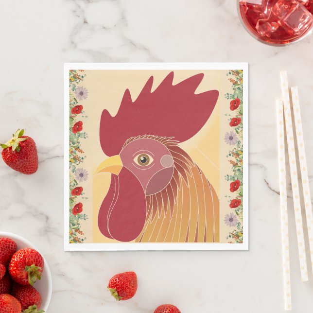Rooster Paper Napkin (Insitu)