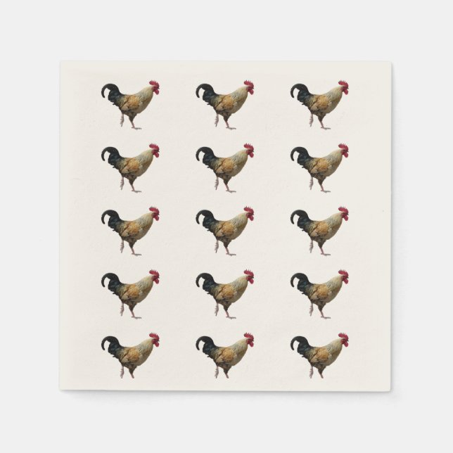 Rooster Paper Napkins (Front)