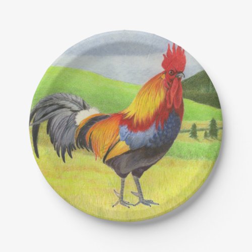 Rooster Paper Plates