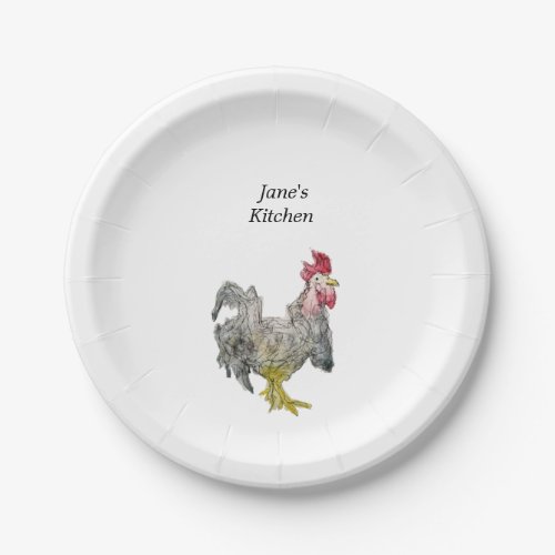 Rooster Paper Plates 