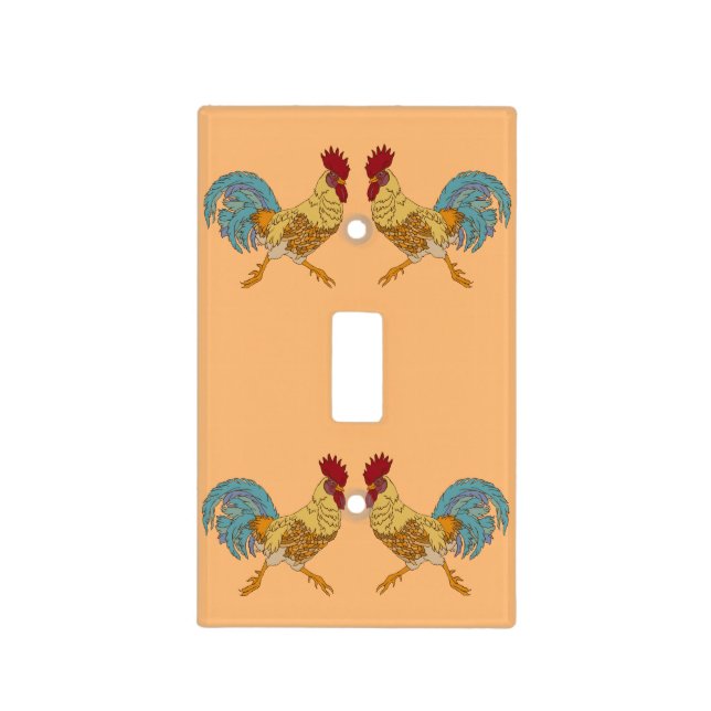 Rooster Party Light Switch Cover (Front)