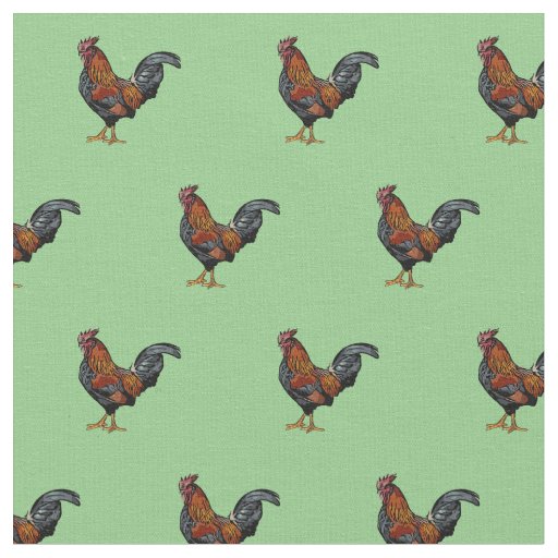 Rooster Pattern - Custom Combed Cotton (56" width) Fabric
