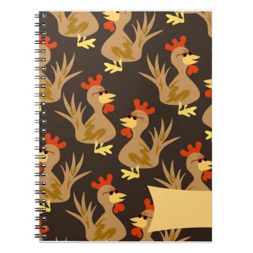Rooster Pattern Notebook