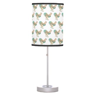Rooster Pattern Table Lamp