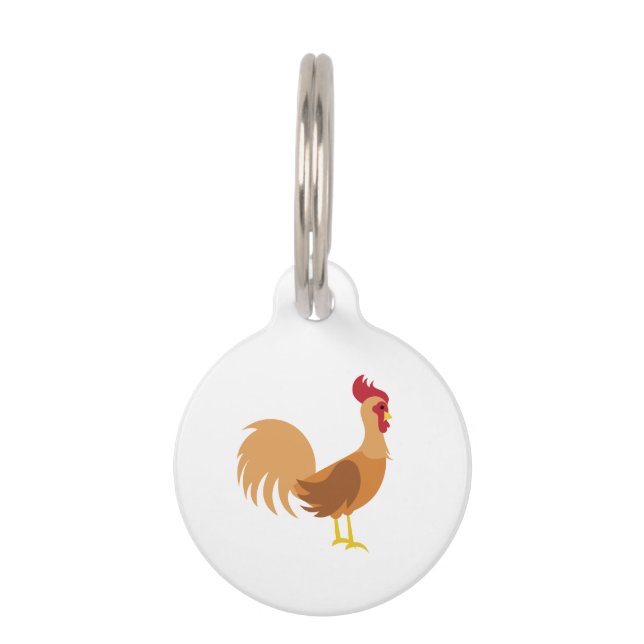 Rooster Pet ID Tag (Front)
