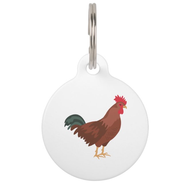 Rooster Pet ID Tag (Front)