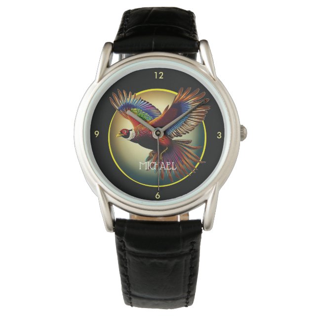 Rooster Pheasant  Flying Watch (Front)