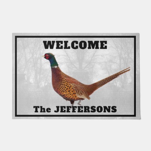 Rooster Pheasant Welcome Doormat