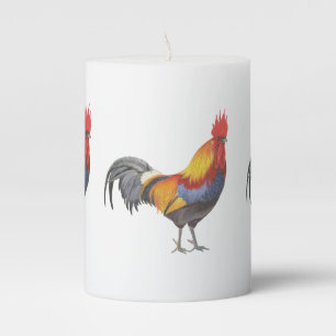Rooster Pillar Candle