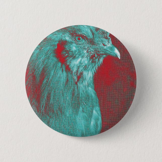 Rooster Pinback Button (Front)
