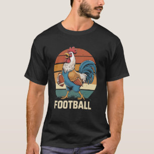 rooster Playing American Football retro vintage ro T-Shirt