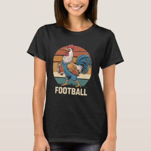 rooster Playing American Football retro vintage ro T-Shirt