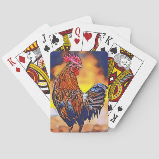 Rooster Poker Cards