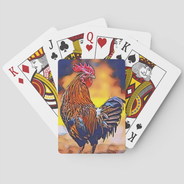 Rooster Poker Cards (Back)