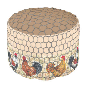 Rooster Pouf