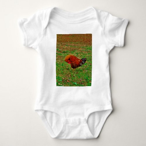 Rooster Preening Baby Bodysuit