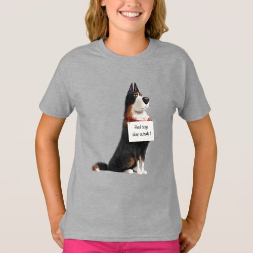 Rooster _ Real Dogs Sleep Outside T_Shirt