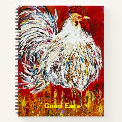 Rooster Recipe Note Book