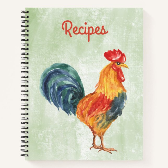Rooster Recipe Notebook (Front)