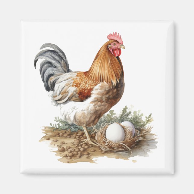 Rooster Refrigerator Magnet (Front)