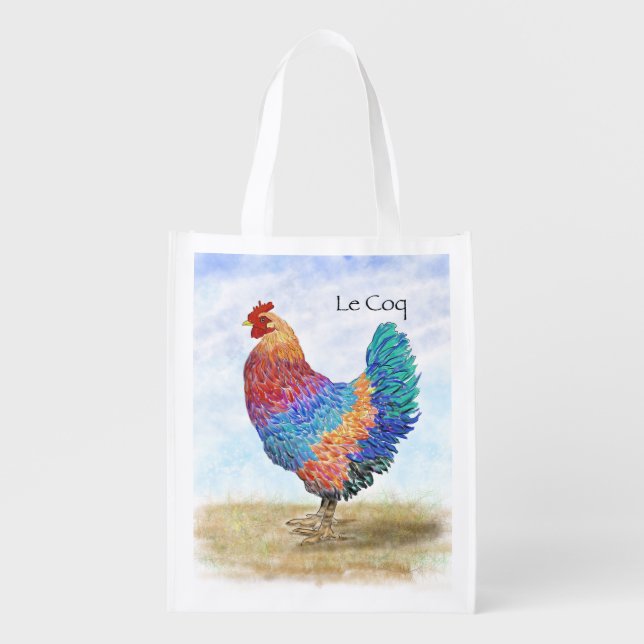 Rooster Reusable Grocery Bag (Front)