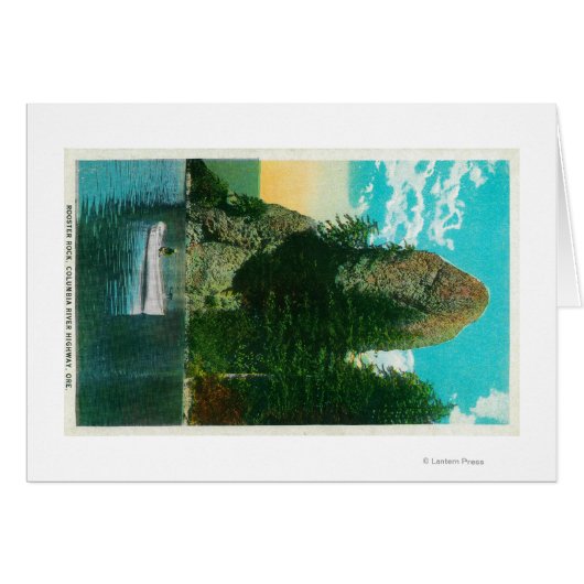 Rooster Rock on Columbia River Cards (Front Horizontal)