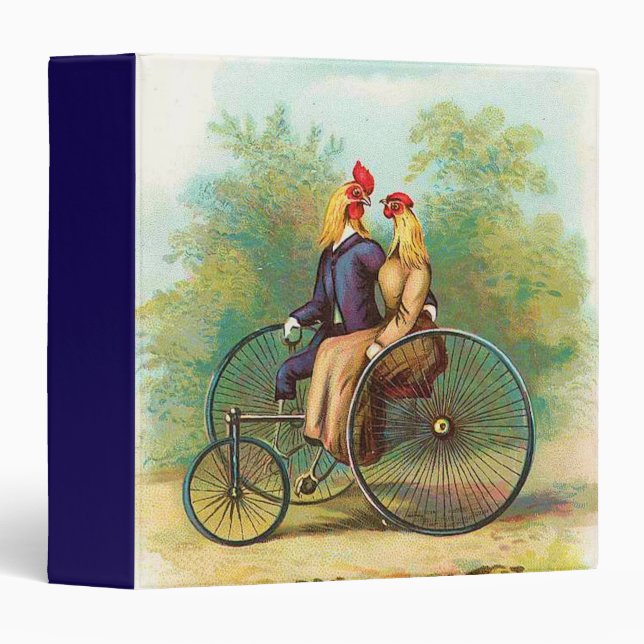 Rooster Romantic Bike Date Binder (Front/Spine)