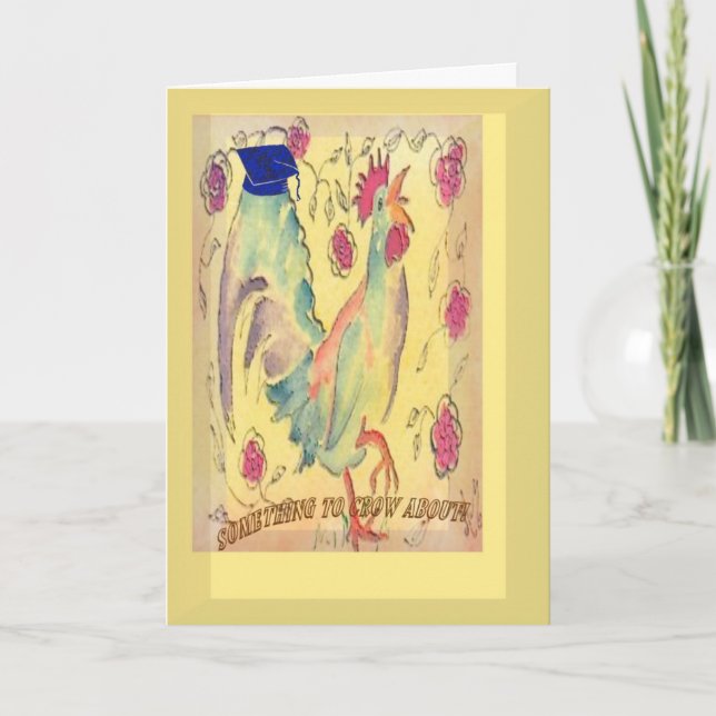 Rooster Roses graduation announcement (Front)