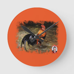 Rooster Round Clock