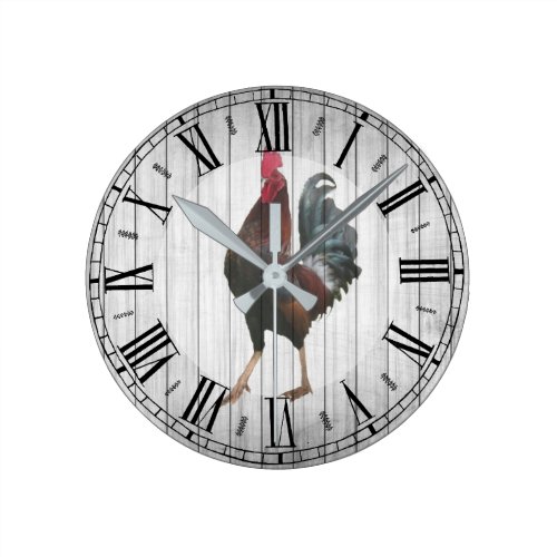 Rooster- Round (Medium) Wall Clock