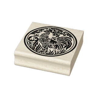 Rooster Rubber Stamp
