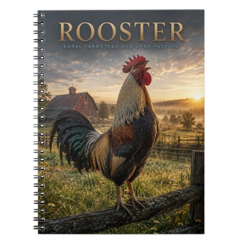 Rooster Rural Farmstead ANIMALS Notebook