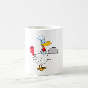 Rooster Serving Food Coffee Mug