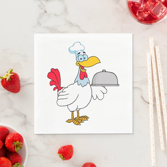 Rooster Serving Food Napkins (Creator Uploaded)