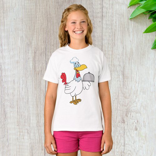 Rooster Serving Food T_Shirt