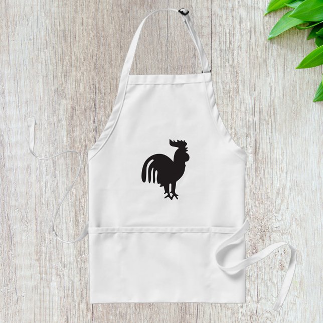 Rooster Silhouette Adult Apron (Creator Uploaded)