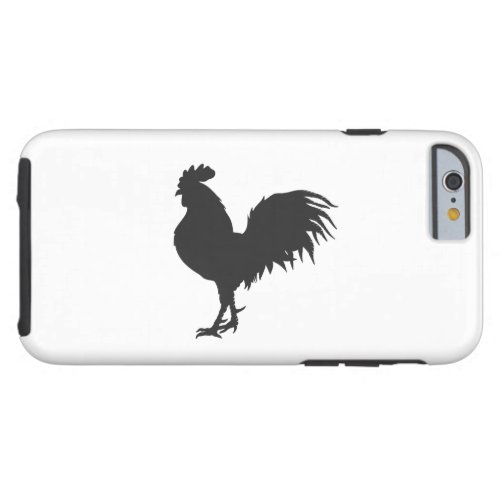 Rooster  silhouette  _ Choose background color Tough iPhone 6 Case