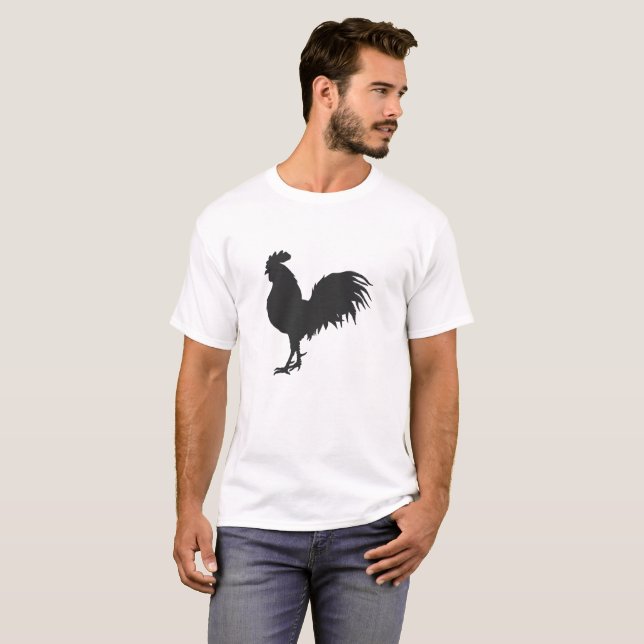 Rooster  silhouette  - Choose background color T-Shirt (Front Full)