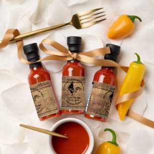 Rooster Silhouette Family Home Address Hot Sauces