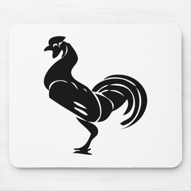 Rooster silhouette mouse pad (Front)