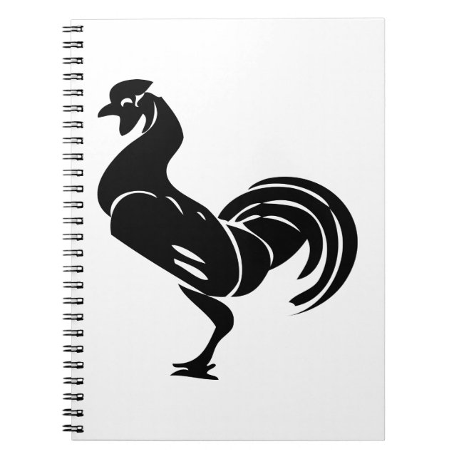 Rooster silhouette notebook (Front)