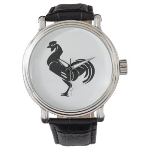 Rooster silhouette watch