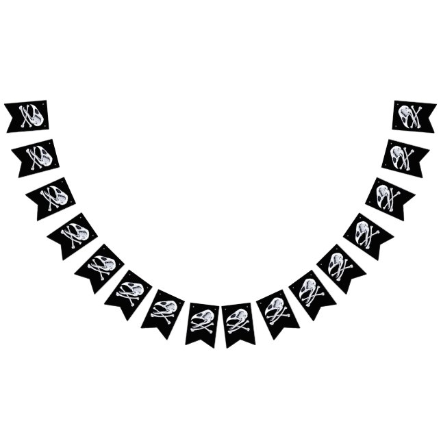 Rooster Skull and Crossbones Bunting Flags (All)