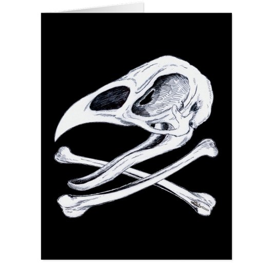 Rooster Skull and Crossbones Cards (Front)