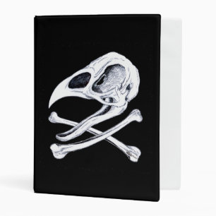 Rooster Skull and Crossbones Mini Binder