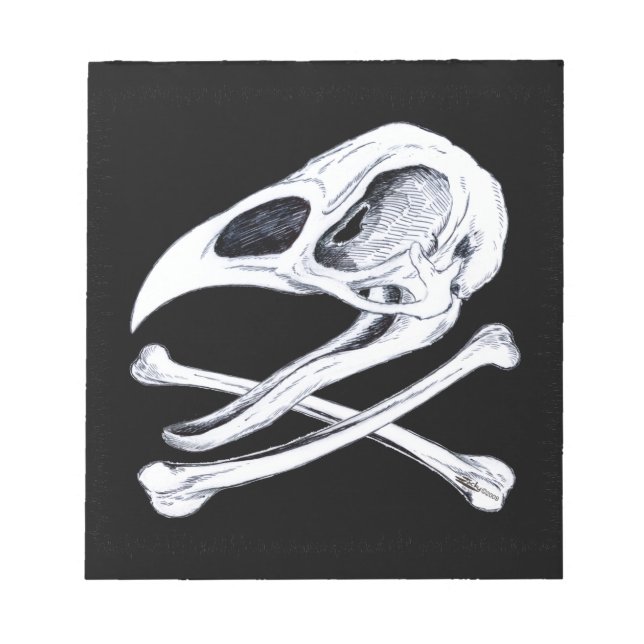Rooster Skull and Crossbones Notepad (Front)