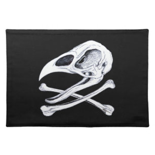 Rooster Skull and Crossbones Placemat