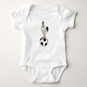 Rooster Soccer player Soccer Baby Bodysuit